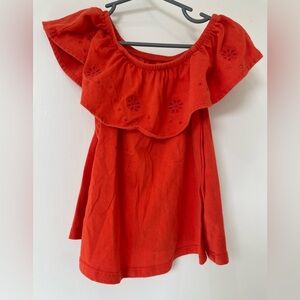 Toddlers Red Off-Shoulder Top